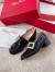 Roger Vivier Viv' Rangers Strass Buckle Loafers in Black Patent Leather