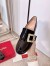 Roger Vivier Viv' Rangers Strass Buckle Loafers in Black Patent Leather