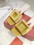 Roger Vivier Cube Strass Heel Mules in Yellow Velvet