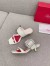 Roger Vivier Viv' Choc Side Strass Buckle Mules in White Leather