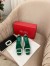 Roger Vivier Trompette Crystal Buckle Pumps in Green Satin