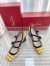 Roger Vivier Tres Vivier Strass Buckle Mini Babies Pumps in Yellow Fabric