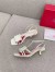 Roger Vivier Virgule Covered Buckle Sandals in White Leather