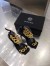 Versace Medusa Chain Sandals 110mm In Black Leather