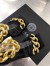 Versace Medusa Chain Sandals 110mm In Black Leather