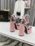 Versace La Medusa Platform Sandals In Pink Calfskin