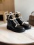 Valentino VLogo Combat Boots with Shearling Lining