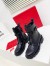 Valentino Black Roman Stud Combat Boots with Tonal Studs