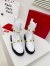 Valentino Roman Stud Combat Boots In White Calfskin