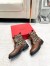 Valentino Vlogo Signature Combat Boots in Black Toile Iconographe