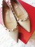 Valentino Rockstud Ballet Flats In Powder Patent Leather