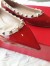 Valentino Rockstud Ballet Flats In Red Patent Leather