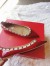 Valentino Rockstud Ballet Flats In Red Patent Leather