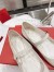 Valentino Tiptoe Ballet Flats In White Patent Leather