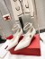 Valentino Tiptoe Pumps 50mm In White Patent Leather