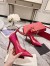 Valentino Tan-Go Pumps 100mm In Rose Red Patent Leather