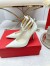 Valentino Tan-Go Pumps 100mm In White Patent Leather