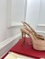 Valentino VLogo Signature Slingback Platform Pumps 120mm In Nude Satin