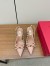 Valentino Rockstud Bow Slingback Pumps 100mm in Powder Patent Leather