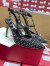 Valentino Rockstud Pumps 100mm in Black Mesh with Crystal