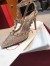 Valentino Rockstud Pumps 100mm in Nude Mesh with Crystal