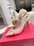 Valentino Vlogo Slingback Pumps 80mm In Rose Cannelle Patent Leather