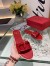 Valentino VLogo Signature Flat Slides In Red Calfskin