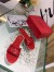 Valentino VLogo Signature Flat Slides In Red Calfskin