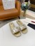 Valentino VLogo Glow Slides In Metallic Nappa Leather