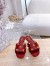 Valentino Roman Stud Flat Slides In Red Quilted Nappa