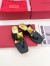 Valentino One Stud Flat Thong Sandals In Black Calfskin