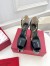 Valentino Tan-Go Platform Sandals 155mm In Black Patent Leather