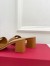 Valentino VLogo Cut-out Slide Sandals 60mm in Brown Leather