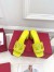 Valentino VLogo Cut-out Slide Sandals 60mm in Yellow Leather