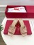 Valentino VLogo Slide Sandals 60mm in Rose Cannelle Patent Leather
