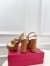 Valentino VLogo Signature Platform Sandals 115mm in Natural Raffia 
