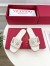 Valentino VLogo Cut-out Slide Sandals in White Leather