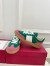 Valentino Women's Upvillage Sneakers in Green and Pink Leather