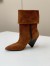 Saint Laurent Niki Ankle Boots in Brown Suede Leather