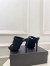 Saint Laurent Emilie Mules in Black Satin