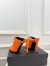 Saint Laurent Emilie Mules in Orange Satin