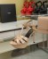 Saint Laurent Tribute Platform Sandals 105mm In Poudre Patent Leather