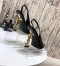 Saint Laurent Opyum Slingback Pumps 110mm With Gold Heel