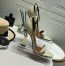 Saint Laurent Opyum 110 White Sandals with Gold YSL Heel