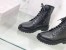 Jimmy Choo Cora Flat Combat Boots In Black Leather