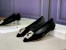 Manolo Blahnik Hangisi Flats In Black Velvet with Crystal Buckle