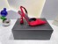 Versace La Medusa Slingback Pumps In Red Satin