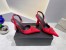 Versace La Medusa Slingback Pumps In Red Satin