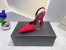 Versace La Medusa Slingback Pumps In Red Satin