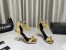 Versace Medusa Chain Sandals 110mm In Gold Leather